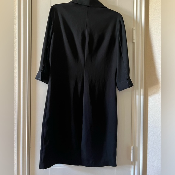 Black T Tahari Dress 3/4 Sleeve Size 6 - Picture 2 of 2